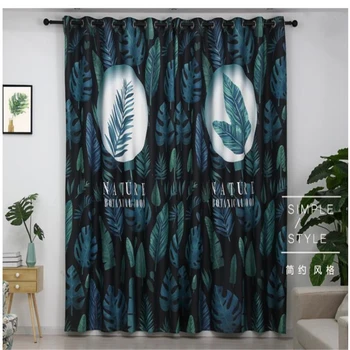 Customized 3d curtain personality creative bedroom study living room green leaf curtains
Customized 3d curtain personality creative bedroom study living room green leaf curtains