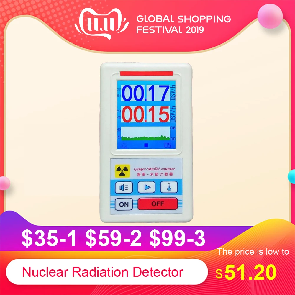 Nuclear Radiation Detector With Display Screen Geiger Counter Personal Dosimeter Marble Detectors Beta Gamma X-ray Tester
Nuclear Radiation Detector With Display Screen Geiger Counter Personal Dosimeter Marble Detectors Beta Gamma X-ray Tester