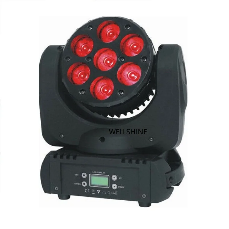 Сценическое освещение DMX 512 4 шт./лот 7x12 Вт светодиодный прожектор