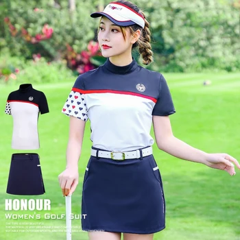 Womens T Shirt 2019 New Golf Clothing Team Uniform Clothes Summer Short Sleeve Polo Shirt Women's Skirt Set Outdoor Sports Suit
Womens T Shirt 2019 New Golf Clothing Team Uniform Clothes Summer Short Sleeve Polo Shirt Women's Skirt Set Outdoor Sports Suit
