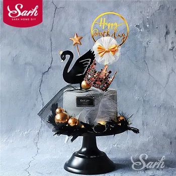 Elegant Noble black Gold Diamond Crown Cake Topper Swan Bow Happy Birthday for Party Decoration Baking Suplies Wedding Love Gift
Elegant Noble black Gold Diamond Crown Cake Topper Swan Bow Happy Birthday for Party Decoration Baking Suplies Wedding Love Gift