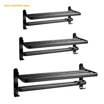 Space Aluminum Black Towel Rack Wall Mounted Folding Towel Holder Storage Shelf
Space Aluminum Black Towel Rack Wall Mounted Folding Towel Holder Storage Shelf