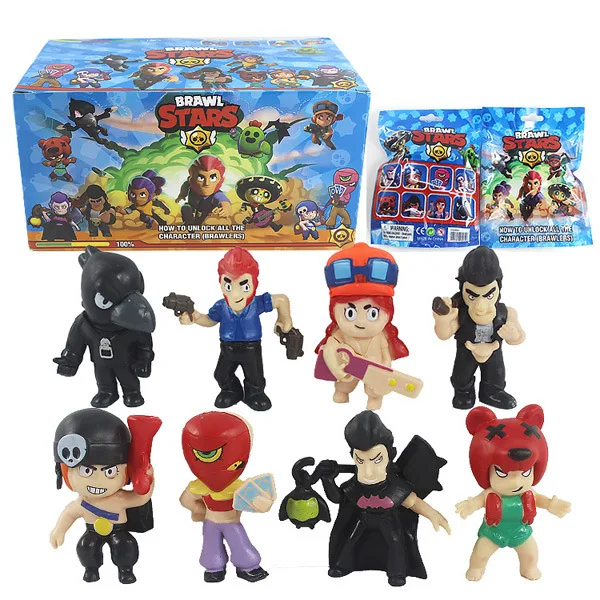 2019 New 8pcs/lot Brawl Stars Action Figure PVC Model Toys 8CM with color bags Package
2019 New 8pcs/lot Brawl Stars Action Figure PVC Model Toys 8CM with color bags Package