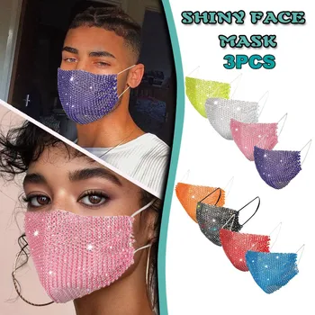 3pcs Sequin Masks For Women Men Face Cover Adult Anti-dust Reusable Mouth Masks Cover Face Wear Breathable Party Mask Mascarilla
3pcs Sequin Masks For Women Men Face Cover Adult Anti-dust Reusable Mouth Masks Cover Face Wear Breathable Party Mask Mascarilla