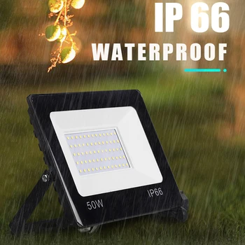 

Flood Light Led Floodlight 50W 100W 200W 300W 220V Wall Lamp Light Outdoor Lighting IP66 Waterproof Spotlight Reflector White