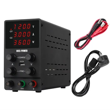 SPS1203 120V 3A DC Power Supply Precision Four Digital Adjustable Laboratory Switching Power Source for Phone Repairing