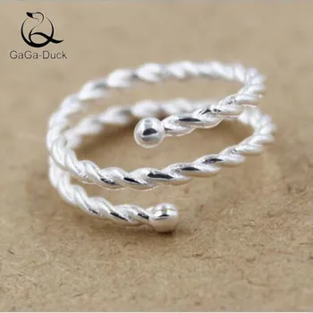 New Fashion Jewelry 925 Sterling Silver Beautiful Simple Twisted Personality Multi-layer Women Popular Opening Rings R84
New Fashion Jewelry 925 Sterling Silver Beautiful Simple Twisted Personality Multi-layer Women Popular Opening Rings R84