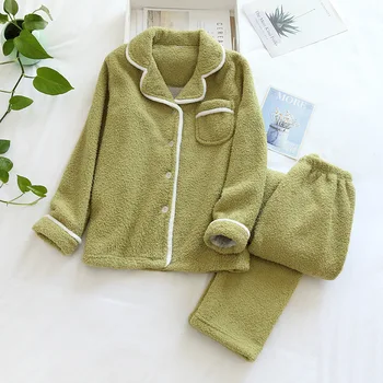 autumn and winter new ladies plus size sheep wool warm pajamas suit Japanese style simple home service pajamas women 147
autumn and winter new ladies plus size sheep wool warm pajamas suit Japanese style simple home service pajamas women 147