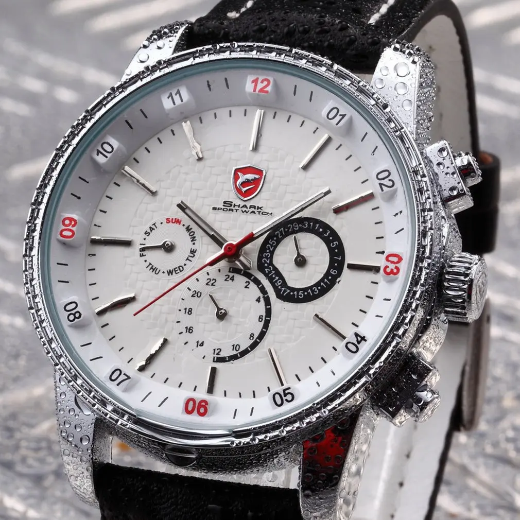 Pacific Angel Shark Sport Watch Men's White Date Day Fashion Casual Men Wristwatch Black Leather Strap Clock Male Clearance
Pacific Angel Shark Sport Watch Men's White Date Day Fashion Casual Men Wristwatch Black Leather Strap Clock Male Clearance