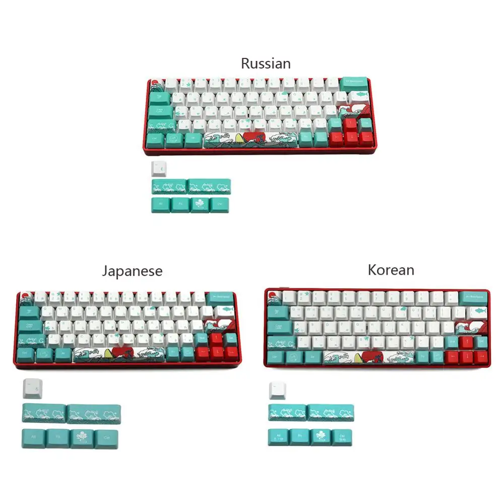 Russian Japanese Korean 71 Keys Sea Coral Ukiyo-e Keycap Dye Sublimation OEM Profile Mechanical Keyboard Keycap For GH60 XD64
Russian Japanese Korean 71 Keys Sea Coral Ukiyo-e Keycap Dye Sublimation OEM Profile Mechanical Keyboard Keycap For GH60 XD64