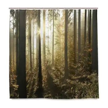 Unique Shower Curtain Coniferous Forest and Misty Autumn Morning Sun Beams Through Pine Trees Eco-Friendly with 12 Hooks in
Unique Shower Curtain Coniferous Forest and Misty Autumn Morning Sun Beams Through Pine Trees Eco-Friendly with 12 Hooks in