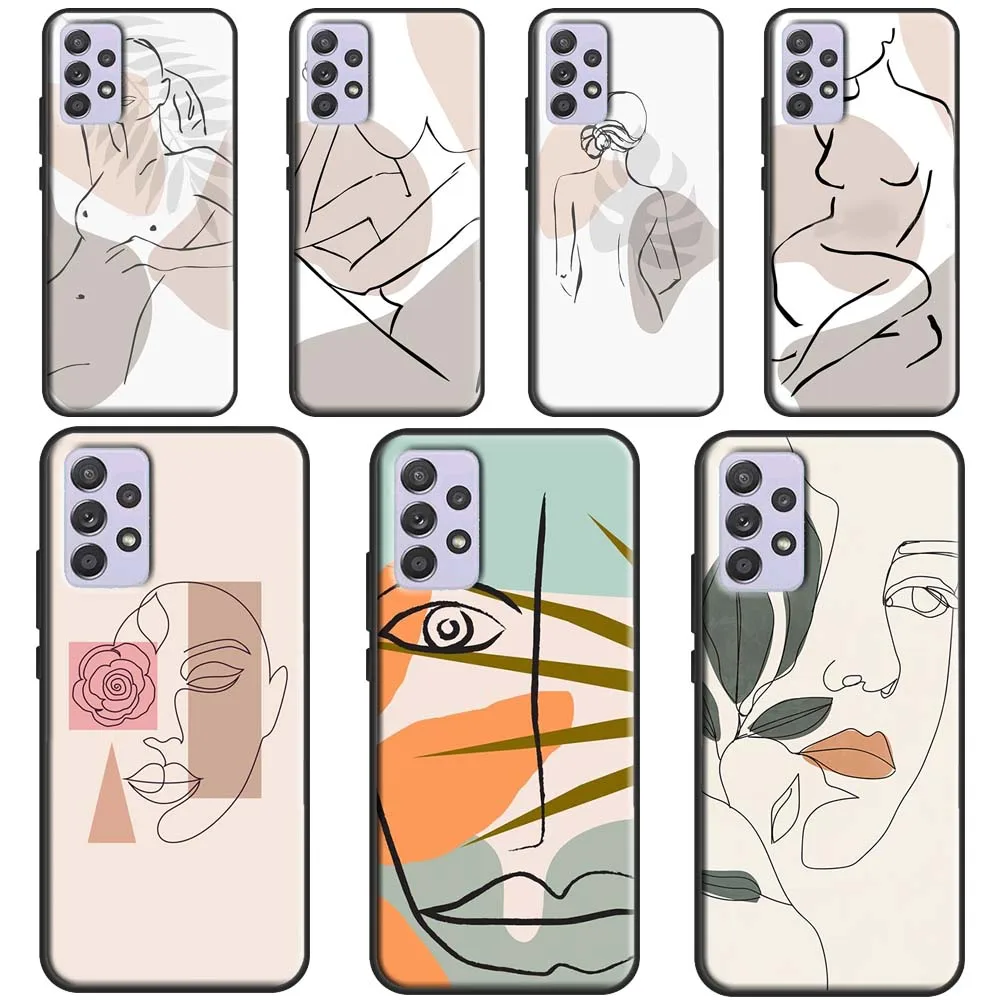 Drawings Abstract Faces Sexy Women Case For Samsung A32 A52 A72 A42 A12 A21S A20e A11 A31 A51 A71 A02 A20 A30 S A40 A50 A70 | Мобильные