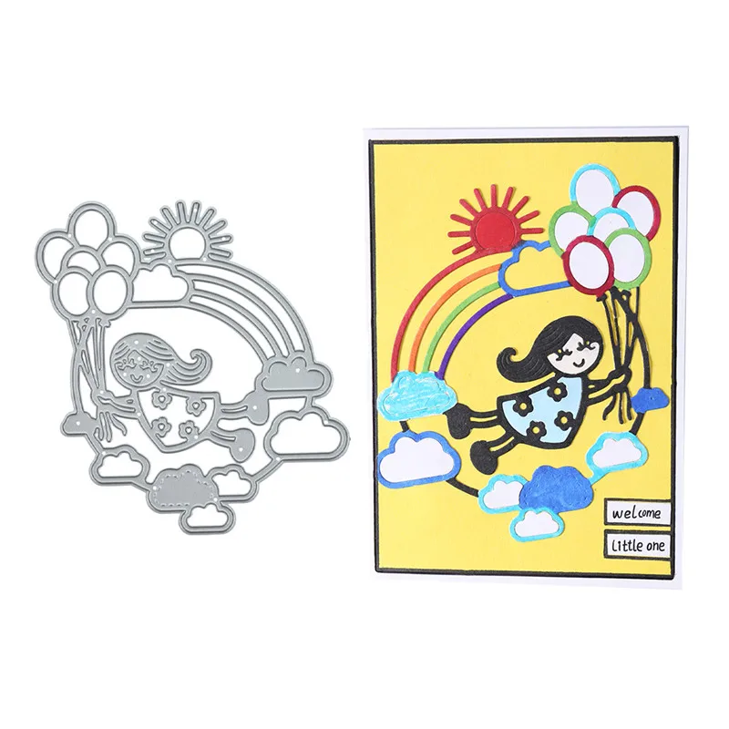 GJCrafts Girl on Cloud Rainbow Metal Cutting Dies Sunshine Ballon New for Card Making Scrapbooking Embossing Die Cut Craft Dies
GJCrafts Girl on Cloud Rainbow Metal Cutting Dies Sunshine Ballon New for Card Making Scrapbooking Embossing Die Cut Craft Dies