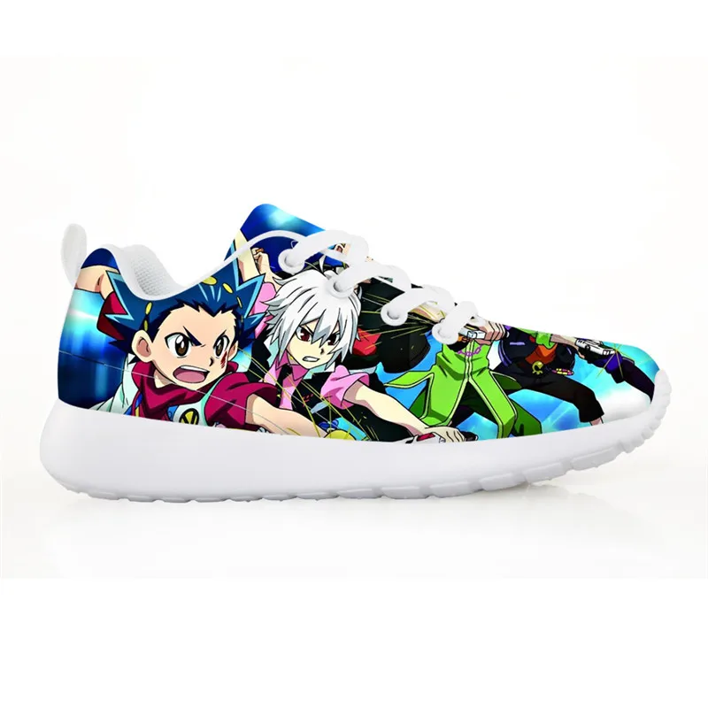 Модные детские кроссовки с принтом Beyblade Burst для девочек и мальчиков Повседневная