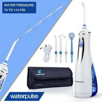 Waterpulse V400 Oral Irrigator USB Rechargeable Tooth Cleaner Dental Floss Water Waterproof Electric Irrigators With Bag 4 Jets
Waterpulse V400 Oral Irrigator USB Rechargeable Tooth Cleaner Dental Floss Water Waterproof Electric Irrigators With Bag 4 Jets