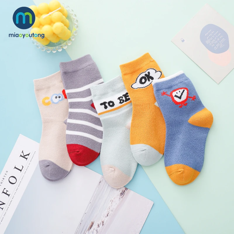 

10 Pcs/lot Cute Clock Cotton Knit Baby Girl Socks For Children Kids Boy Children's Warm Socks With Inscriptions Miaoyoutong