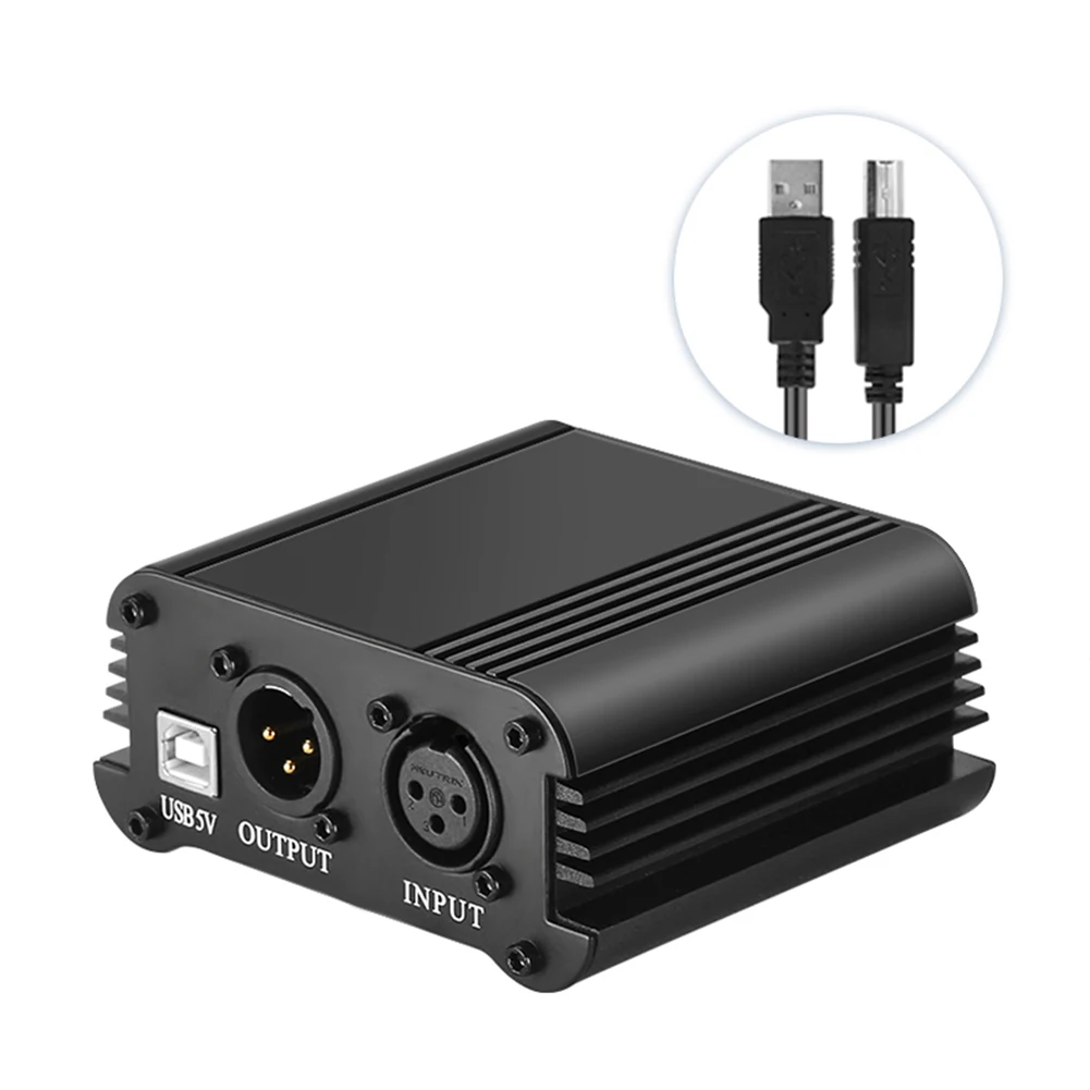 48V High quality 1- Channel Phantom USB Power Supply Adapter Audio Cable for Condenser Microphone Recording Equipment
48V High quality 1- Channel Phantom USB Power Supply Adapter Audio Cable for Condenser Microphone Recording Equipment