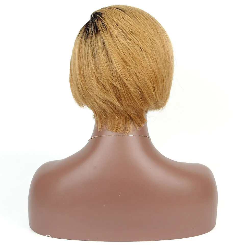 Женский парик с эффектом омбре YVONNE короткие волосы бразильские для женщин 13x4