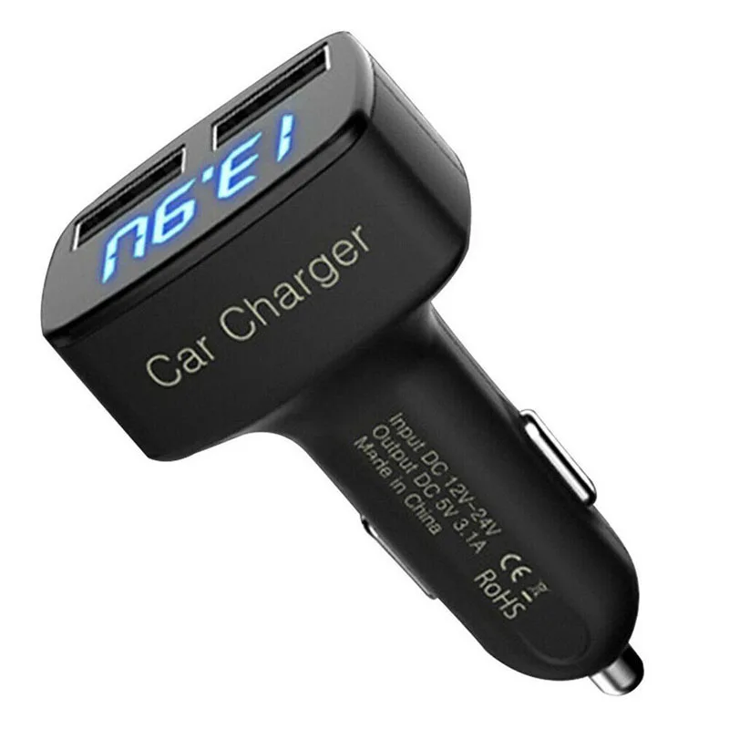 4 in 1 3.1A Dual USB Car-charger Adapter Voltmeter Ammeter Voltage Tester Gauge w/ LED Display
4 in 1 3.1A Dual USB Car-charger Adapter Voltmeter Ammeter Voltage Tester Gauge w/ LED Display