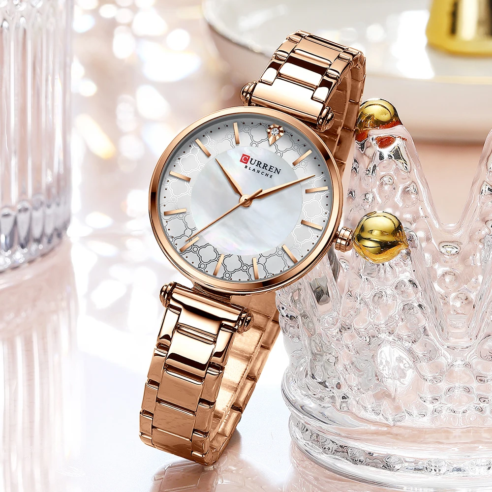 CURREN Women Elegant Quartz Watchs Luxury Rose Gold Watch For Ladies Special Charming Dial Design Ultra-Thin relogio feminino
CURREN Women Elegant Quartz Watchs Luxury Rose Gold Watch For Ladies Special Charming Dial Design Ultra-Thin relogio feminino