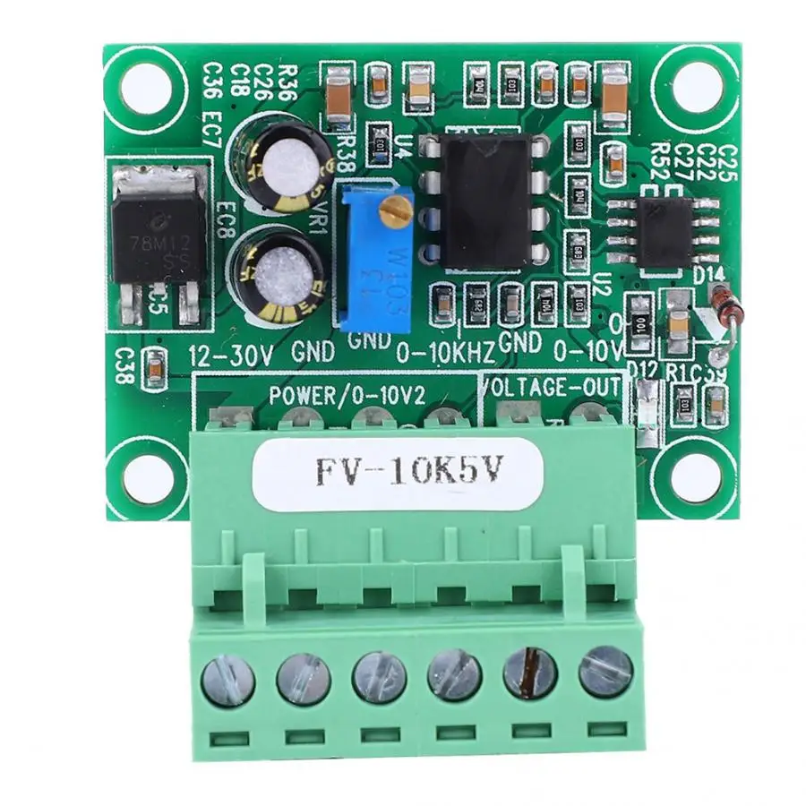 FV-10KHz5V Frequency To Voltage Conversion Module 0-10KHz to 0-5V Digital to Analog Inverter Module
FV-10KHz5V Frequency To Voltage Conversion Module 0-10KHz to 0-5V Digital to Analog Inverter Module