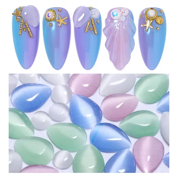 10 PCS/Bag 3D Magnetic Cat Eye Stones Nail Art Decorations Blue Purple Green Mixed Colors Water Droplets Round Shape
10 PCS/Bag 3D Magnetic Cat Eye Stones Nail Art Decorations Blue Purple Green Mixed Colors Water Droplets Round Shape
