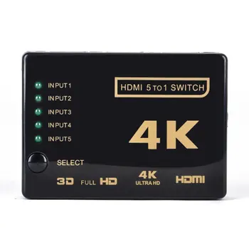 HDMI Switcher Five-Cut One 4K*2K Hdtv 3D 5 In 1 Out Ultra Hd Security Video Switcher Five In One Out Switch
HDMI Switcher Five-Cut One 4K*2K Hdtv 3D 5 In 1 Out Ultra Hd Security Video Switcher Five In One Out Switch