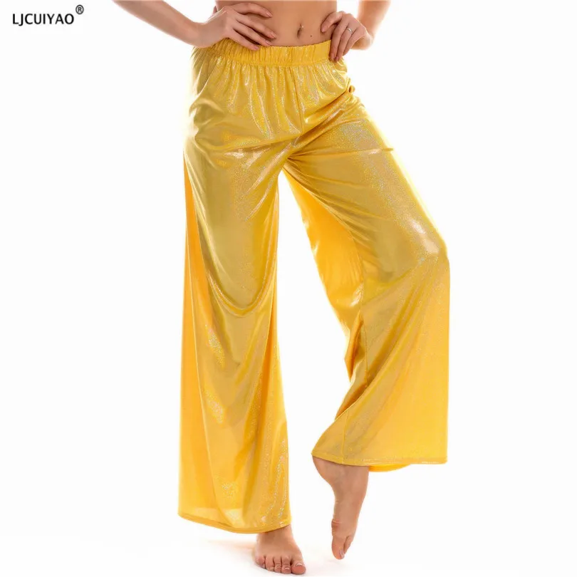 LJCUIYAO Women New Summer Wide Leg Pants Casual Loose High Elastic Waist Wide Leg Shiny Pants Loose Elasticated Shiny Trousers
LJCUIYAO Women New Summer Wide Leg Pants Casual Loose High Elastic Waist Wide Leg Shiny Pants Loose Elasticated Shiny Trousers
