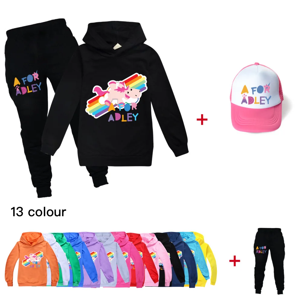New Spring Girls Hoodies A for Adley Kids Clothing Sets 2-16Y Clothes Boy Children Cartoon Print Sweatshirts+Pants+hat Suit
New Spring Girls Hoodies A for Adley Kids Clothing Sets 2-16Y Clothes Boy Children Cartoon Print Sweatshirts+Pants+hat Suit