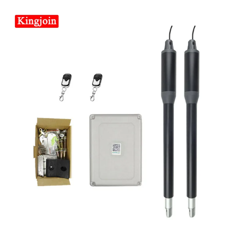 Black automatic swing gate opener motor dual arm opener operator linear actuators with remote controls Optional
Black automatic swing gate opener motor dual arm opener operator linear actuators with remote controls Optional