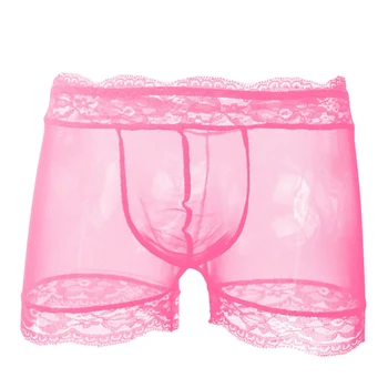 Men Boxers Sexy Lace Boxer Floral Low Rise Breathable Open Crotch Underwear Male Underpants Intimates
Men Boxers Sexy Lace Boxer Floral Low Rise Breathable Open Crotch Underwear Male Underpants Intimates