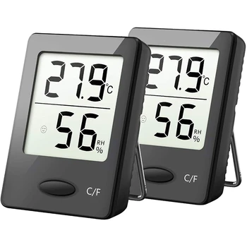 

Indoor Thermometer,Mini Digital Hygrometer Indoor Accurate Humidity Monitor,for Home,Office,Greenhouse,Home Black