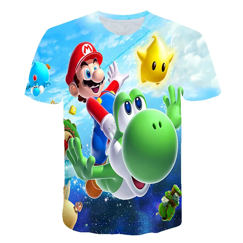 Mario short sleeve super Mario 3d printed T-shirt short sleeve, round collar summer boy and girl couples
Mario short sleeve super Mario 3d printed T-shirt short sleeve, round collar summer boy and girl couples