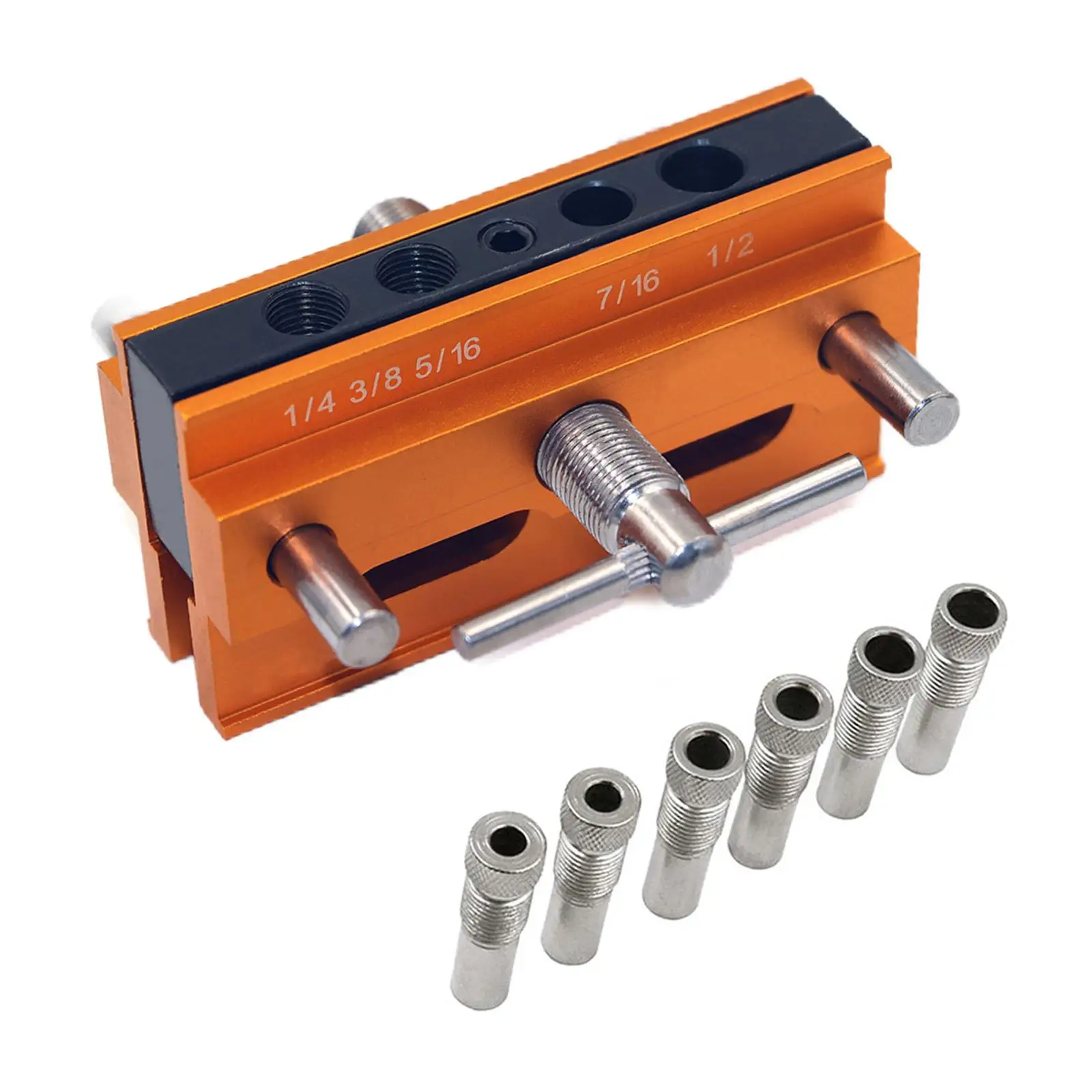 Heavy Duty Doweling Jig Self Centering with Drill Bushings Tool Drilling Kit Precise Drilling Guide for Metric Dowels Joinery
Heavy Duty Doweling Jig Self Centering with Drill Bushings Tool Drilling Kit Precise Drilling Guide for Metric Dowels Joinery