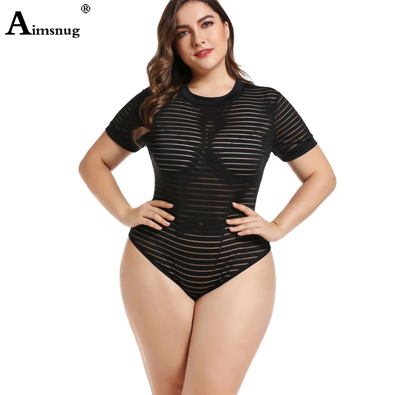 Plus Size 4xl 5xl Hollow Out Casual Bodysuit Women Summer Mock Neck Keyhole Front Basic Black Striped Bodysuits Overalls
Plus Size 4xl 5xl Hollow Out Casual Bodysuit Women Summer Mock Neck Keyhole Front Basic Black Striped Bodysuits Overalls