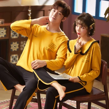 Autumn Winter Couple Pyjamas Cotton Pj Pajamas Set Women Cartoon Sleepwear Pajama Sets Pijamas Mujer Girl Pyjamas Home Clothing
Autumn Winter Couple Pyjamas Cotton Pj Pajamas Set Women Cartoon Sleepwear Pajama Sets Pijamas Mujer Girl Pyjamas Home Clothing