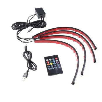 Car Interior Atmosphere Neon Lights RGB Lamps Strip 72-LED USB Port with Remote Control (Black)
Car Interior Atmosphere Neon Lights RGB Lamps Strip 72-LED USB Port with Remote Control (Black)