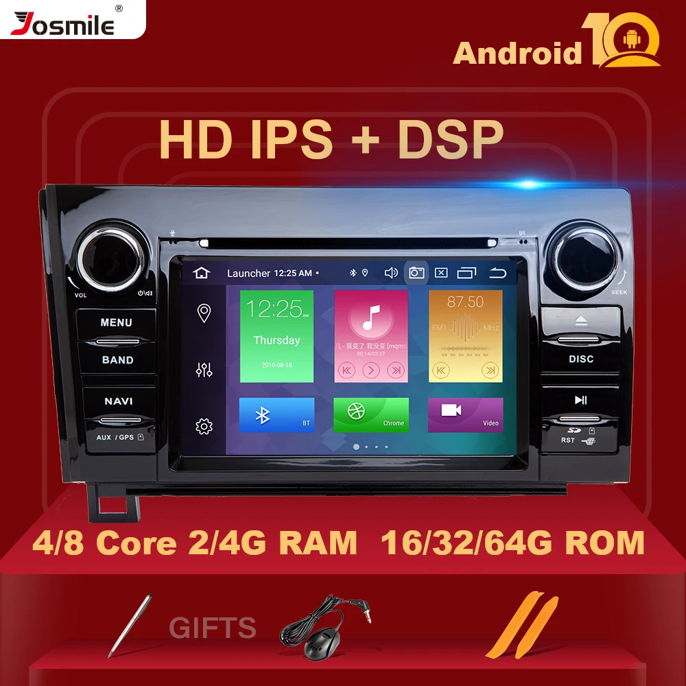 IPS DSP 2 Din Android 10 автомобильный Радио мультимедийный плеер для Toyota Sequoia Tundra 2007-2013