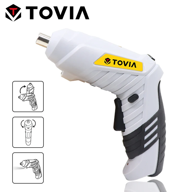TOVIA Portable Electric Screwdriver Rechargeable Lithium-Ion Cordless Screwdriver 3.6V Household Power Tool LED Light
TOVIA Portable Electric Screwdriver Rechargeable Lithium-Ion Cordless Screwdriver 3.6V Household Power Tool LED Light