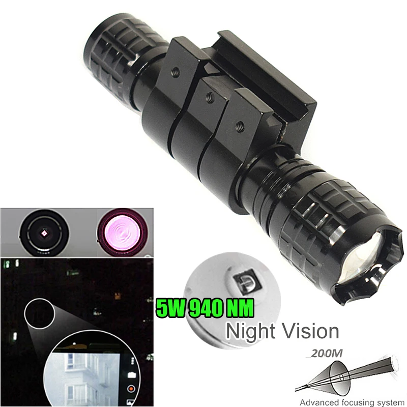 Outdoor Cree IR 940nm Remote control switch Luz Night Vision Zoomable LED Flashlight Light Hunting Torch, infrared night vision
Outdoor Cree IR 940nm Remote control switch Luz Night Vision Zoomable LED Flashlight Light Hunting Torch, infrared night vision