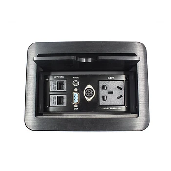 Slide Up Hidden Installation Desktop Socket Multimedia Information Panel AC Socket Network 3.5mm Audio VGA Microphone socket
Slide Up Hidden Installation Desktop Socket Multimedia Information Panel AC Socket Network 3.5mm Audio VGA Microphone socket