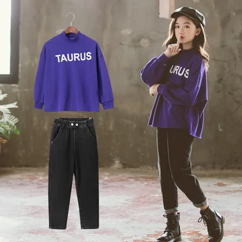 Girl Set Spring Autumn Kids Clothing Set 2020 Hoodie Sweatshirt + Jeans Pants 2 Pcs Teenage School Girls Full Sleeves Tracksuit 
Girl Set Spring Autumn Kids Clothing Set 2020 Hoodie Sweatshirt + Jeans Pants 2 Pcs Teenage School Girls Full Sleeves Tracksuit