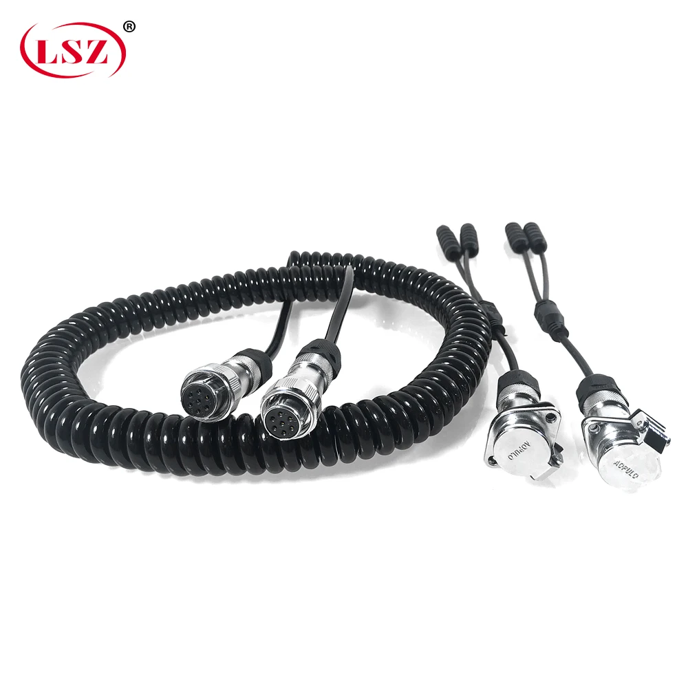 LSZ Spring cable video reversing image camera truck semi-trailer car aviation head monitoring extension cord
LSZ Spring cable video reversing image camera truck semi-trailer car aviation head monitoring extension cord