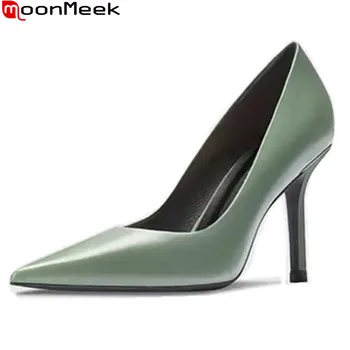 MoonMeek 2020 new arrive fashion high heels ladies shoes high quality pu leather party shoes summer solid color women pumps 
MoonMeek 2020 new arrive fashion high heels ladies shoes high quality pu leather party shoes summer solid color women pumps