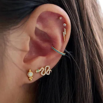 summer Minimalist 925 sterling vermeil snake stud Earring For Women cute animal white green cz paved dainty Fashion Jewelry Gift
summer Minimalist 925 sterling vermeil snake stud Earring For Women cute animal white green cz paved dainty Fashion Jewelry Gift