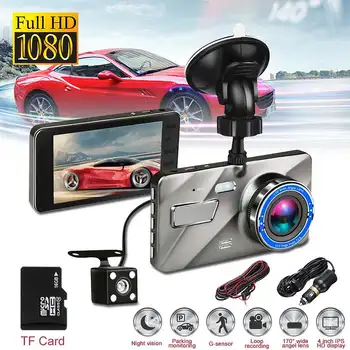 4 Inch HD 1080P Dual Lens Camera Night Vision Loop Recording 170 Degree Car DVR Video Dash Cam Front Rear Recorder
4 Inch HD 1080P Dual Lens Camera Night Vision Loop Recording 170 Degree Car DVR Video Dash Cam Front Rear Recorder