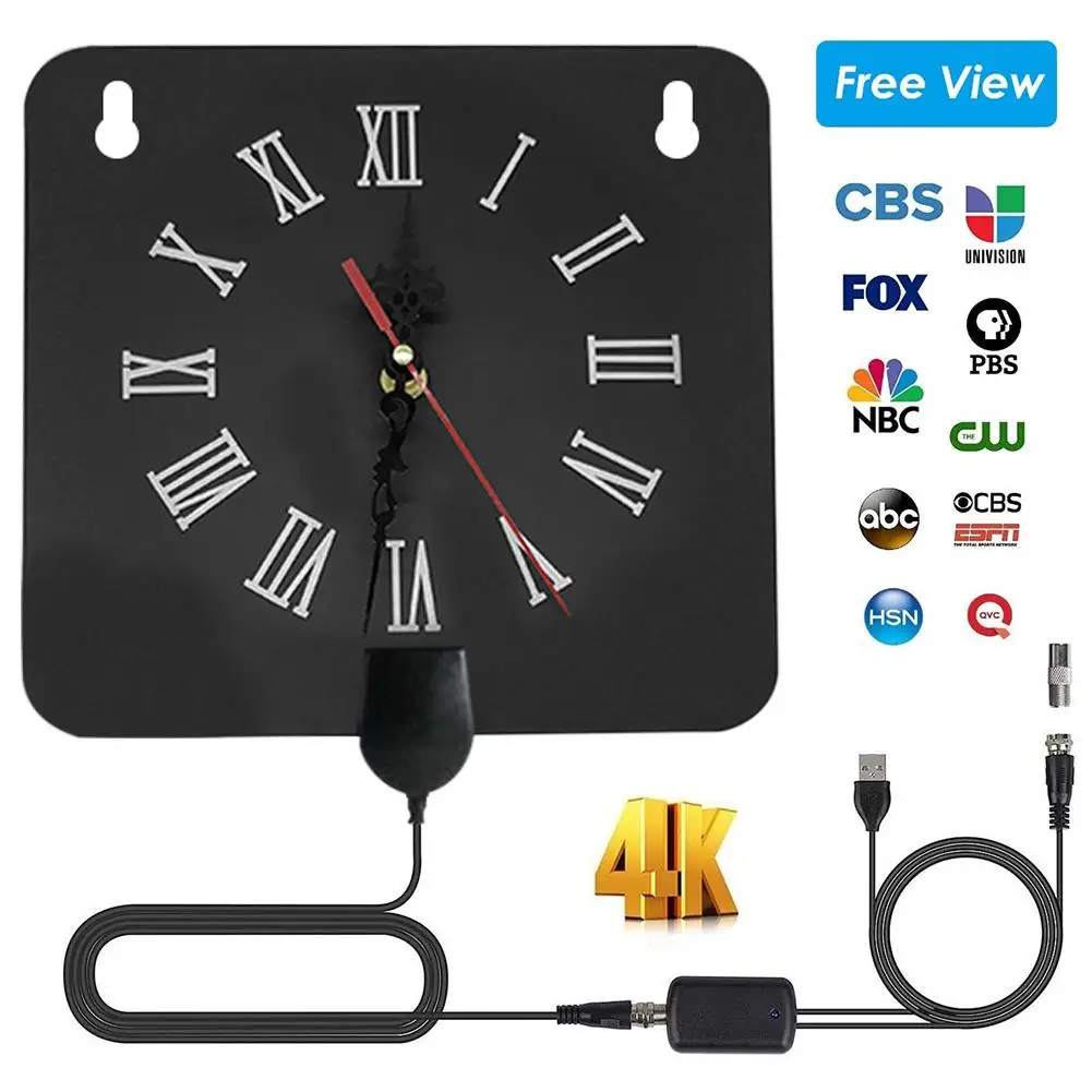Digital TV Antenna 300 Miles Indoor Alarm Clock Style With Signal Amplifier Booster HDTV Antenna 3.7 M In Length
Digital TV Antenna 300 Miles Indoor Alarm Clock Style With Signal Amplifier Booster HDTV Antenna 3.7 M In Length