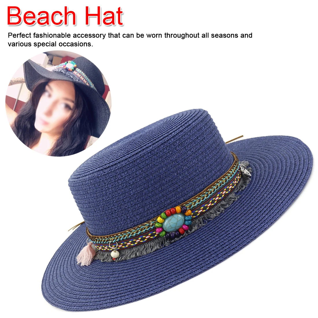 New Spring Summer Bohemia Style Women's Jazz Caps hats with Wide Women Straw Vintage Hat Floppy Sun Beach Church
New Spring Summer Bohemia Style Women's Jazz Caps hats with Wide Women Straw Vintage Hat Floppy Sun Beach Church