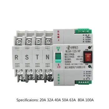 4 P 20-100A 380V Dual Power Automatic Transfer Switch Circuit Breaker Rail Mount
4 P 20-100A 380V Dual Power Automatic Transfer Switch Circuit Breaker Rail Mount