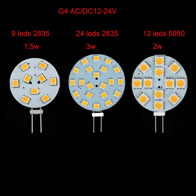 

10pcs G4 Led Car Bulb AC DC 12V 24V Led Spotlight Corn Light G4 5050 2835 3W 21 Leds Crystal Lamp Replace Halogen Light For Home